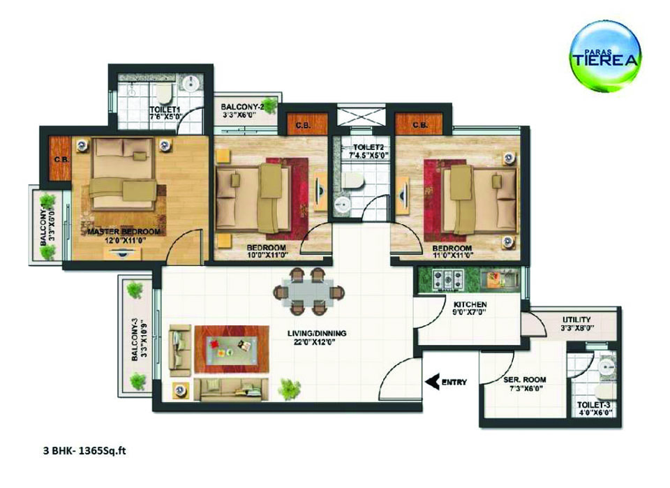 paras tierea 3 bhk